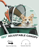 COMHOMA 3-in-1 Foldable Pet Stroller for Small Dogs & Cats Up to 45 lbs with Storage Basket and Cup Holder, PET-CART01
