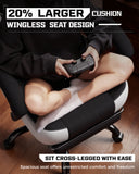 LUCKRACER Big and Tall Gaming Chair 350lbs with Footrest LR408
