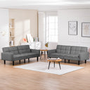 COMHOMA 76" Large Space Folding Fabric or PU Futon Sofa Bed B004