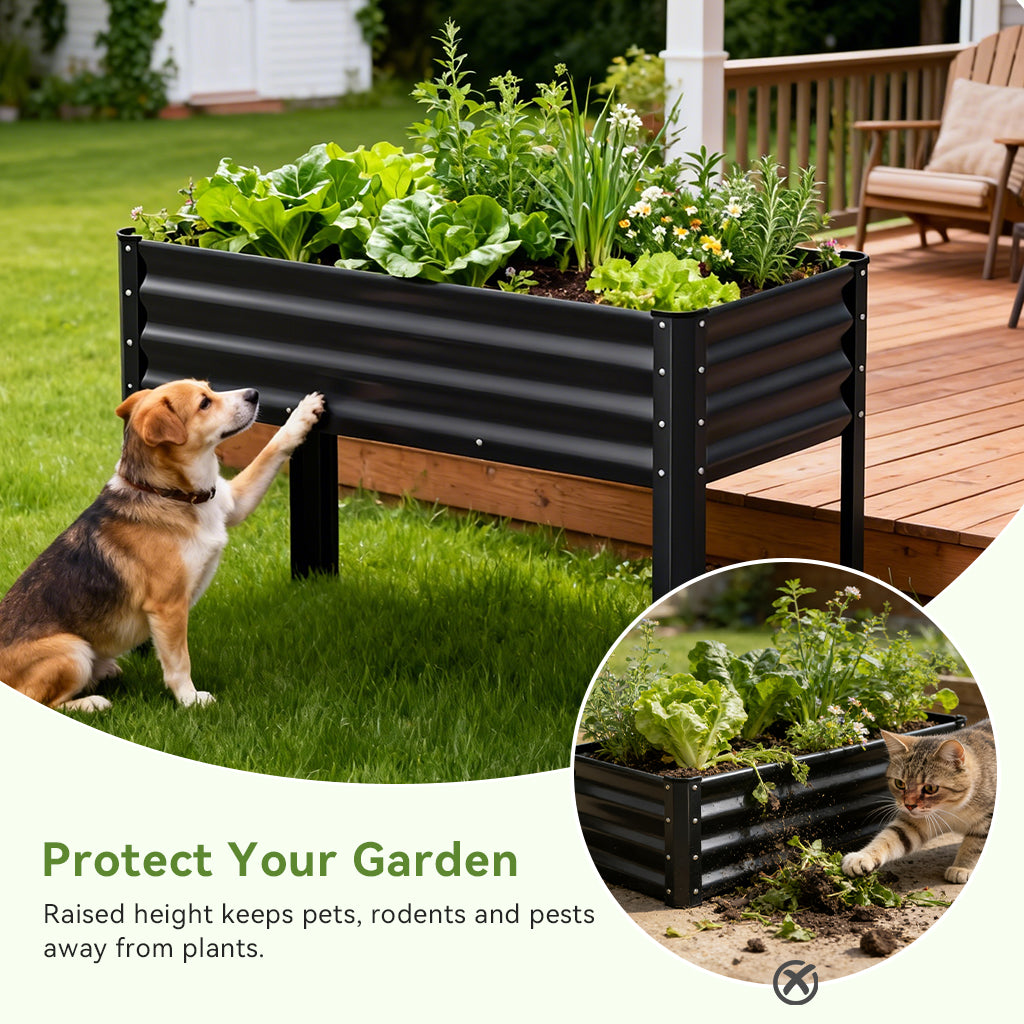 Metal Raised Garden Bed with Gloves Tools OT-GD02