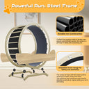 LUCKLIFE® 40" Metal Large Cat Exercise Wheel with Detachable Carpet & Teaser/Stickers, PET-CEW