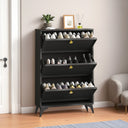 COMHOMA Shoe Storage Cabinet with 3  Flip Drawers