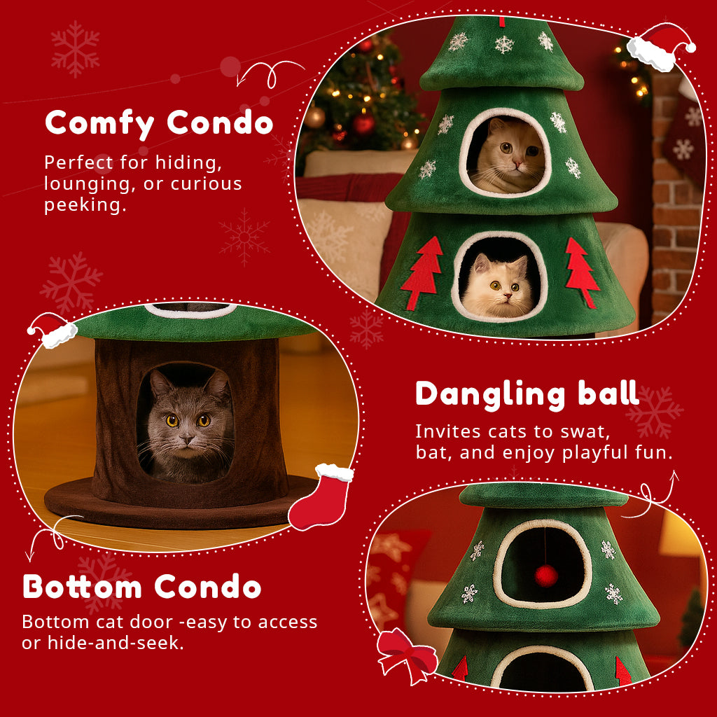 COMHOMA® Christmas Cat Tree Tower PET-XMAS