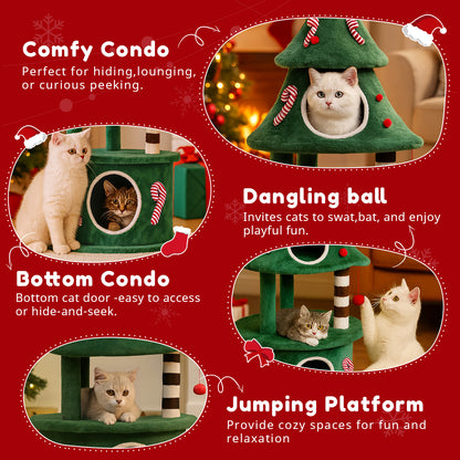 COMHOMA Christmas Cat Tree Tower PET01