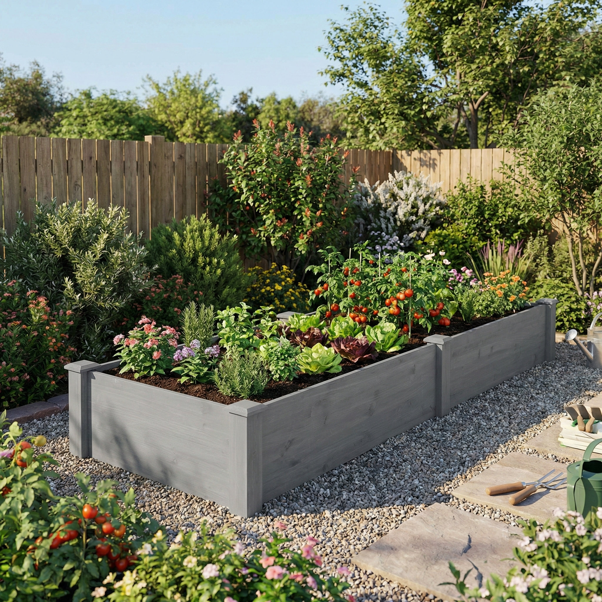 Over Ground Raised Garden Bed 96x28x10'', Large Long Planter Box for Outdoor, Tool-Free Assembly