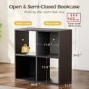 COMHOMA 4, 6, 8 Wood Cube Storage Organizer with Open Back and Removable Back Panels B3001