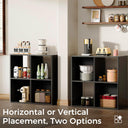 COMHOMA 4, 6, 8 Wood Cube Storage Organizer with Open Back and Removable Back Panels B3001