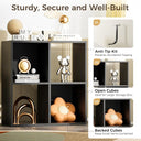 COMHOMA 4, 6, 8 Wood Cube Storage Organizer with Open Back and Removable Back Panels B3001