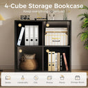 COMHOMA 4, 6, 8 Wood Cube Storage Organizer with Open Back and Removable Back Panels B3001