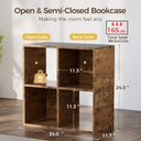 COMHOMA 4, 6, 8 Wood Cube Storage Organizer with Open Back and Removable Back Panels B3001