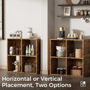 COMHOMA 4, 6, 8 Wood Cube Storage Organizer with Open Back and Removable Back Panels B3001