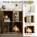 COMHOMA 4, 6, 8 Wood Cube Storage Organizer with Open Back and Removable Back Panels B3001