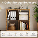 COMHOMA 4, 6, 8 Wood Cube Storage Organizer with Open Back and Removable Back Panels B3001
