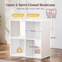 COMHOMA 4, 6, 8 Wood Cube Storage Organizer with Open Back and Removable Back Panels B3001