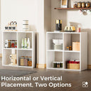 COMHOMA 4, 6, 8 Wood Cube Storage Organizer with Open Back and Removable Back Panels B3001