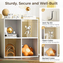 COMHOMA 4, 6, 8 Wood Cube Storage Organizer with Open Back and Removable Back Panels B3001