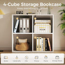 COMHOMA 4, 6, 8 Wood Cube Storage Organizer with Open Back and Removable Back Panels B3001