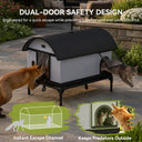 LUCKLIFE® Heated Outdoor Cat House, Weatherproof Shelter with Heating Pad, Winter Use PET06