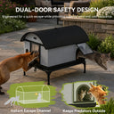 LUCKLIFE® Heated Outdoor Cat House, Weatherproof Shelter with Heating Pad, Winter Use PET06