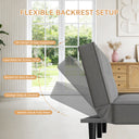 COMHOMA Futon Sofa Bed 67"x31.5" B010, Gray