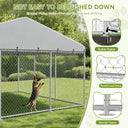 [SUMMER CLEARANCE] 7.5'x7.5'/11'*15' COMHOMA® Outdoor Dog Kennel with All Weather Resistant Roof OT-GD05-2