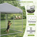 [SUMMER CLEARANCE] 7.5'x7.5'/11'*15' COMHOMA® Outdoor Dog Kennel with All Weather Resistant Roof OT-GD05-2