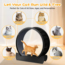 LUCKLIFE® 40" Metal Large Cat Exercise Wheel with Detachable Carpet & Teaser/Stickers, PET-CEW