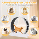 LUCKLIFE® 40" Metal Large Cat Exercise Wheel with Detachable Carpet & Teaser/Stickers, PET-CEW