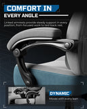 LUCKRACER Big and Tall Gaming Chair 350lbs with Footrest LR408