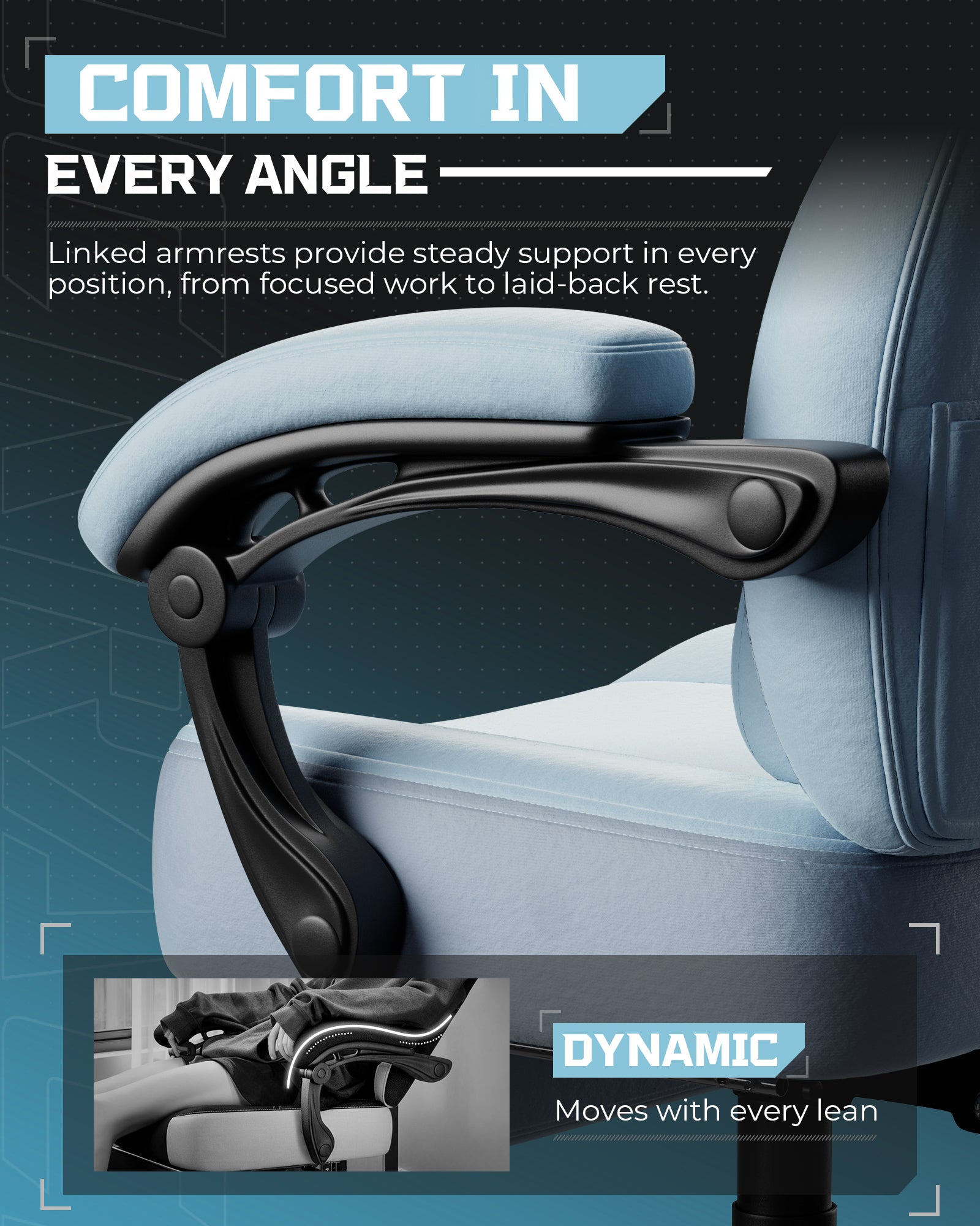 LUCKRACER Big and Tall Gaming Chair 350lbs with Footrest LR408