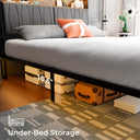 COMHOMA Bed Frame with 2 Storage Drawers & LED BF001