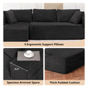 COMHOMA Modular Sectional Couch with L/R-Shape Chaise, Corduroy Upholstery & No Assembly Required B10