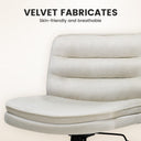 COMHOMA Armless Adjustable Criss Cross Vanity Computer Chair CH310