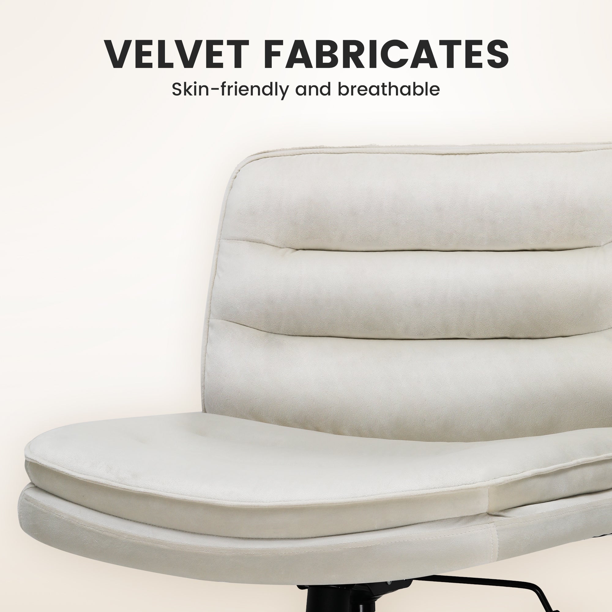 COMHOMA Armless Adjustable Criss Cross Vanity Computer Chair CH310