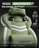 LUCKRACER Big and Tall Gaming Chair 350lbs with Footrest LR408