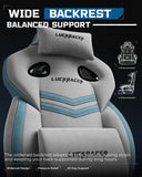 LUCKRACER Big and Tall Gaming Chair 350lbs with Footrest LR408