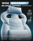 LUCKRACER Big and Tall Gaming Chair 350lbs with Footrest LR408