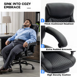 COMHOMA Executive Chair High-Back PU Leather Office Chair with Footrest