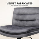 COMHOMA Armless Adjustable Criss Cross Vanity Computer Chair CH310