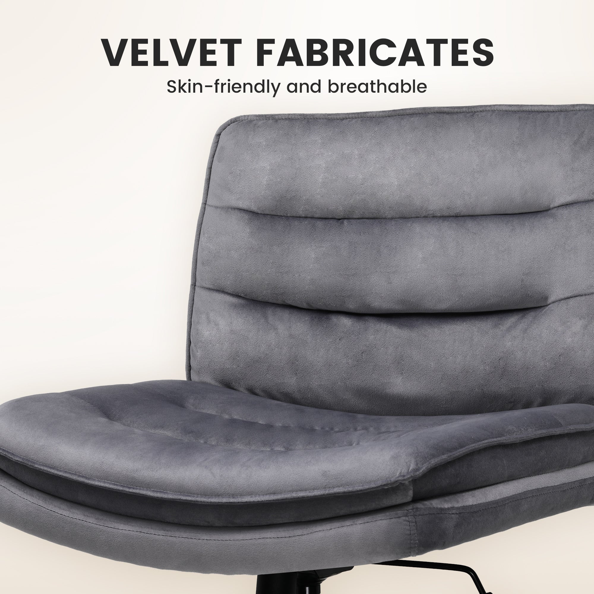 COMHOMA Armless Adjustable Criss Cross Vanity Computer Chair CH310