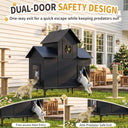LUCKLIFE® Extra Large Heated Cat House for Outside, 100% Weatherproof, 27.9"W x 16.5"D x 32.7"H, PET07