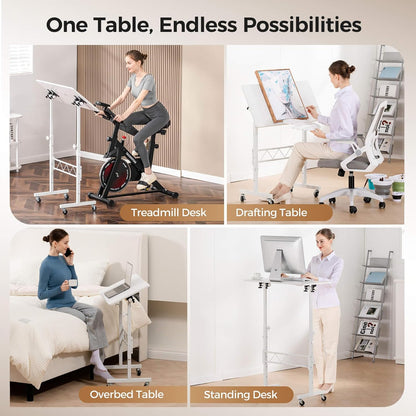 COMHOMA Small Adjustable Standing Desk & Tiltable Tabletop DH005