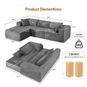 COMHOMA Cloud Sectional Couch-B10-WMT