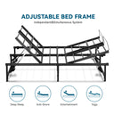 COMHOMA Electric Adjustable Bed Frame with Independent Head and Foot Incline B102