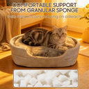 Comhoma Dog & Cat Bed DX-QC-DH, Washable Granular Sponge Cuddler Pet Bed Non-Slip Bottom Nest Bed for Small Medium Large Dogs and Cats