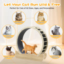 LUCKLIFE® 40" Metal Large Cat Exercise Wheel with Detachable Carpet & Teaser/Stickers, PET-CEW