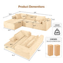 COMHOMA Cloud Sectional Couch-B10-WMT