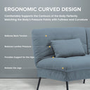 COMHOMA 72“ Convertible Futon Sofa Bed with Adjustable Backrest B001