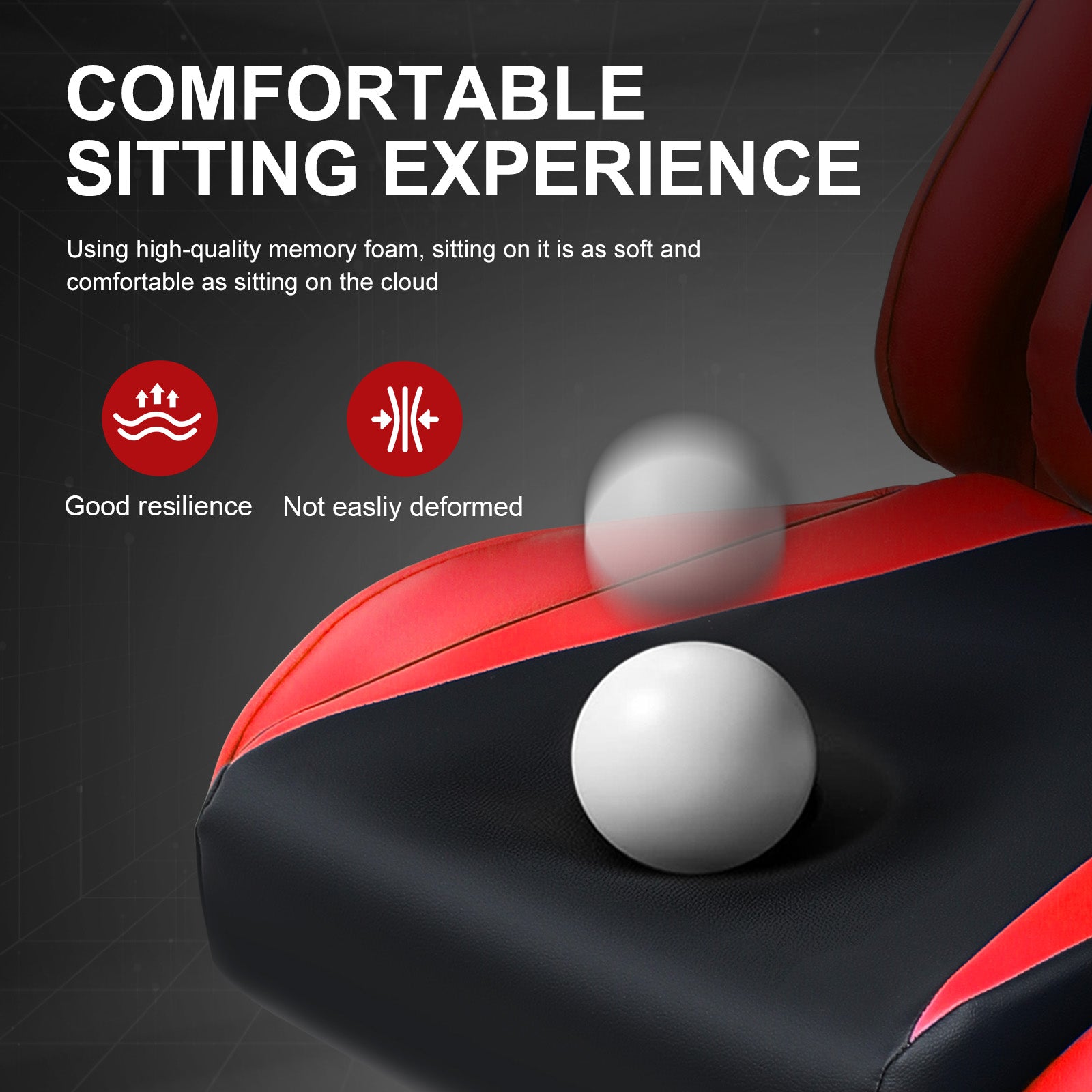 GTPLAYER Gaming Chair with Footrest, Swivel Rocker with Headrest and Lumbar Support GT002NAF