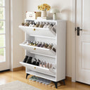 COMHOMA Shoe Storage Cabinet with 3  Flip Drawers